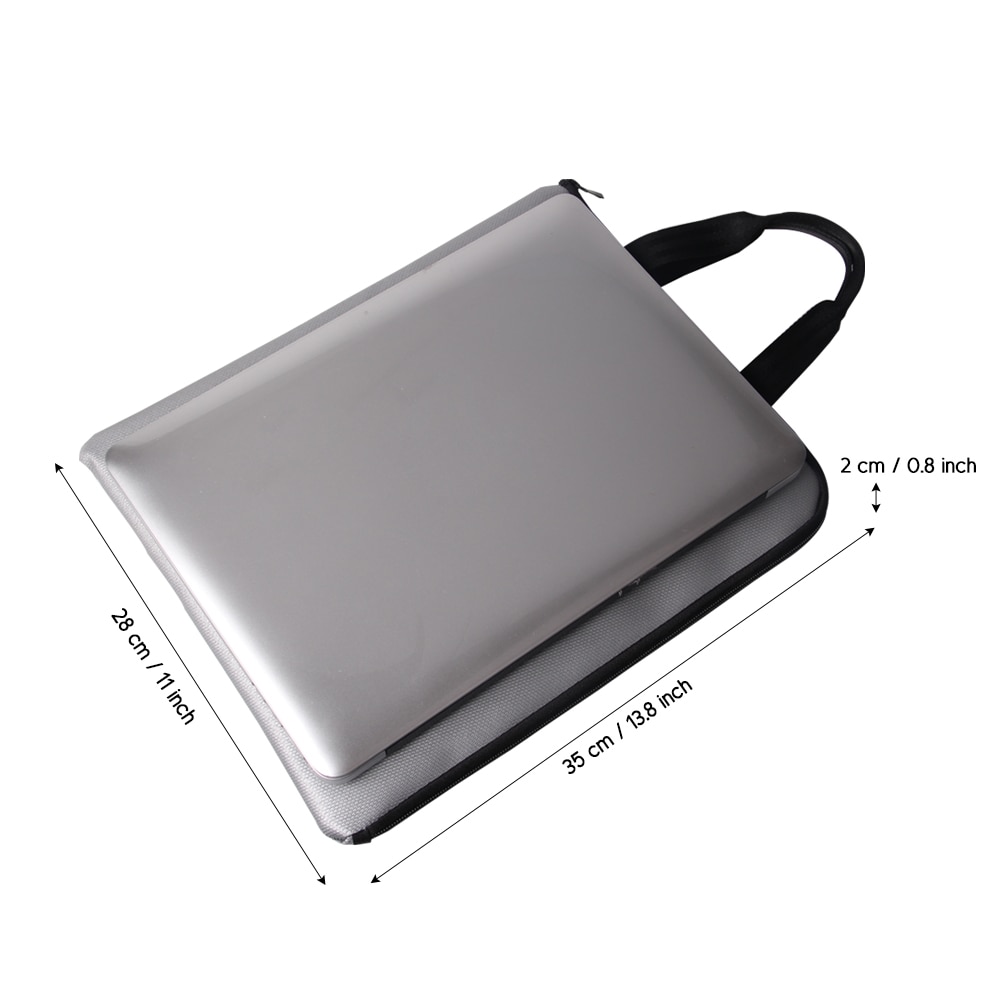 Office Document Bag Holder Fireproof Pouch Portable Fire & Water Resistant File Folder with Zipper Safe Storage for Valuables