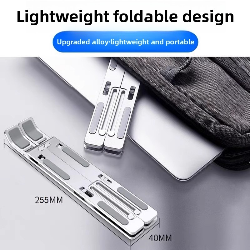 Säädettävä kannettavan tietokoneen teline alumiiniseoksesta valmistettu pöytäteline taitettava kannettava teline macbook air pro -kannettavan tietokoneen tablettialustan jäähdytykseen