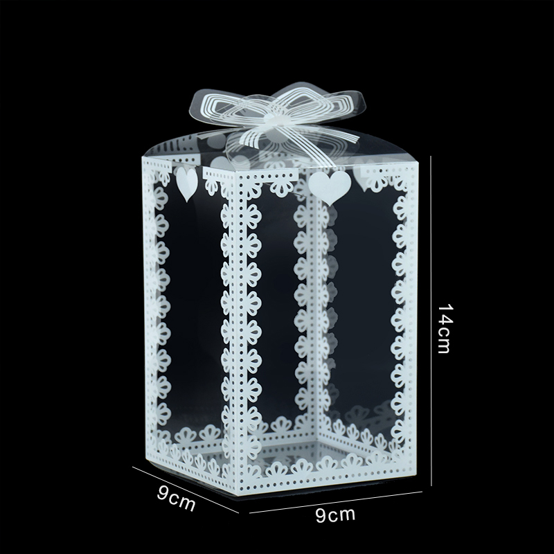 PVC Transparent Box Clear Plastic Packaging Box Wedding Party Favors Chocolate/Candy Box Souvenir Display Case Multi Sizes: Light Grey