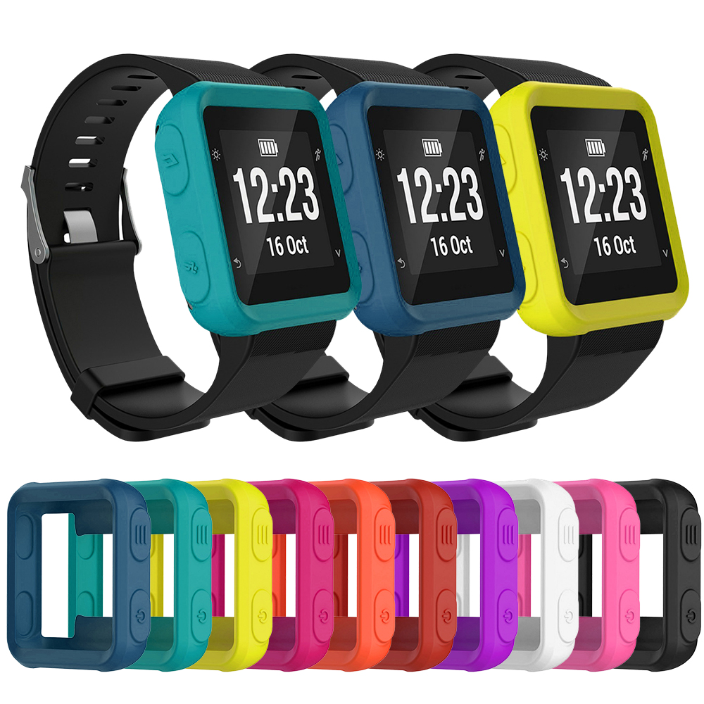For Garmin Forerunner 35/30/S20 Silicone Case Smart Watch Protector Skin Cover for Sport Watch Protection Cover