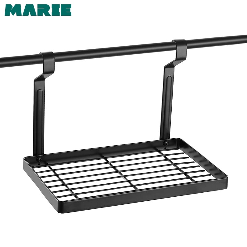 304 Stainless Steel Kitchen Shelf Rack Accessories Organizer Storage Shelf Pot Rack Bottle Holder 60-80cm Tube