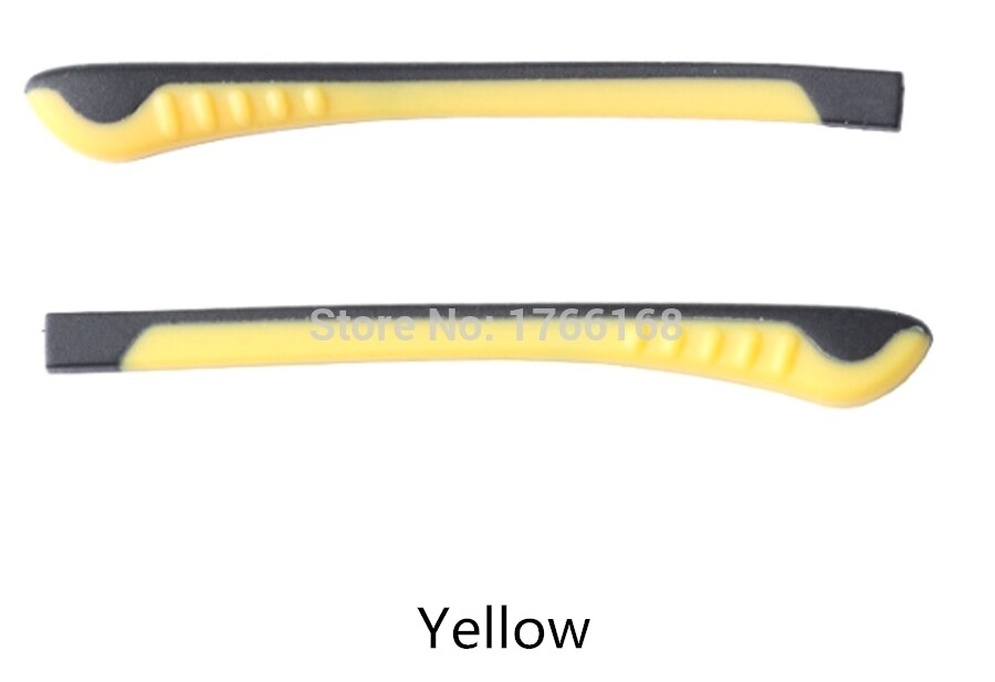 10 stycken (5 par) glasögon anti-halkspetsar för rektangulära metallglasögon glasögon tempelspetsar keps: Svart gul
