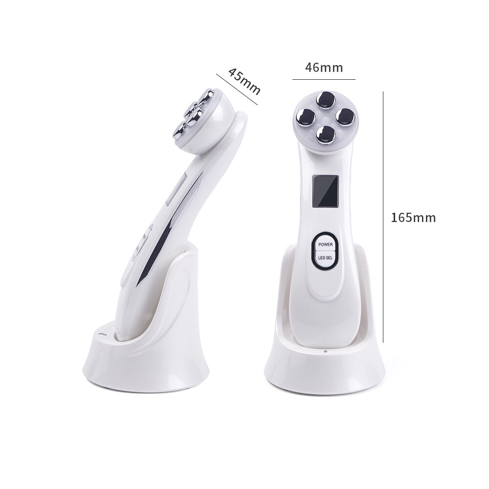 Skin Scrubber Nano Ion Skin Scraper Peeling Pore Cleaner RF EMS LED Mesotherapy Face Massager Electric Facial Cleanser Machine