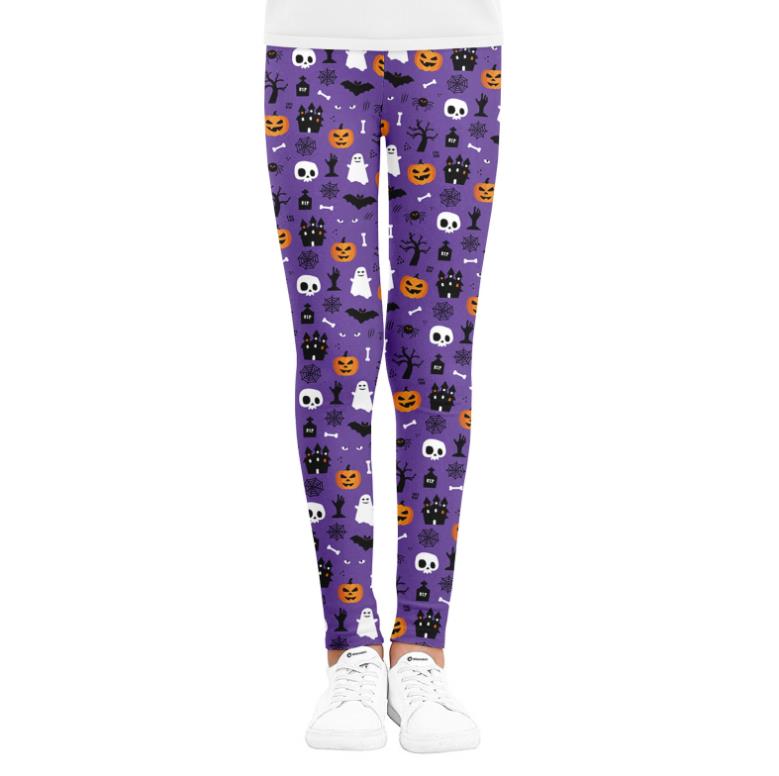 Soft Children Halloween Printed Pantyhose Girls Elastic Waist Warm Stockings Breathable Pantyhose Spring Autumn Leggings 4-7Y: K
