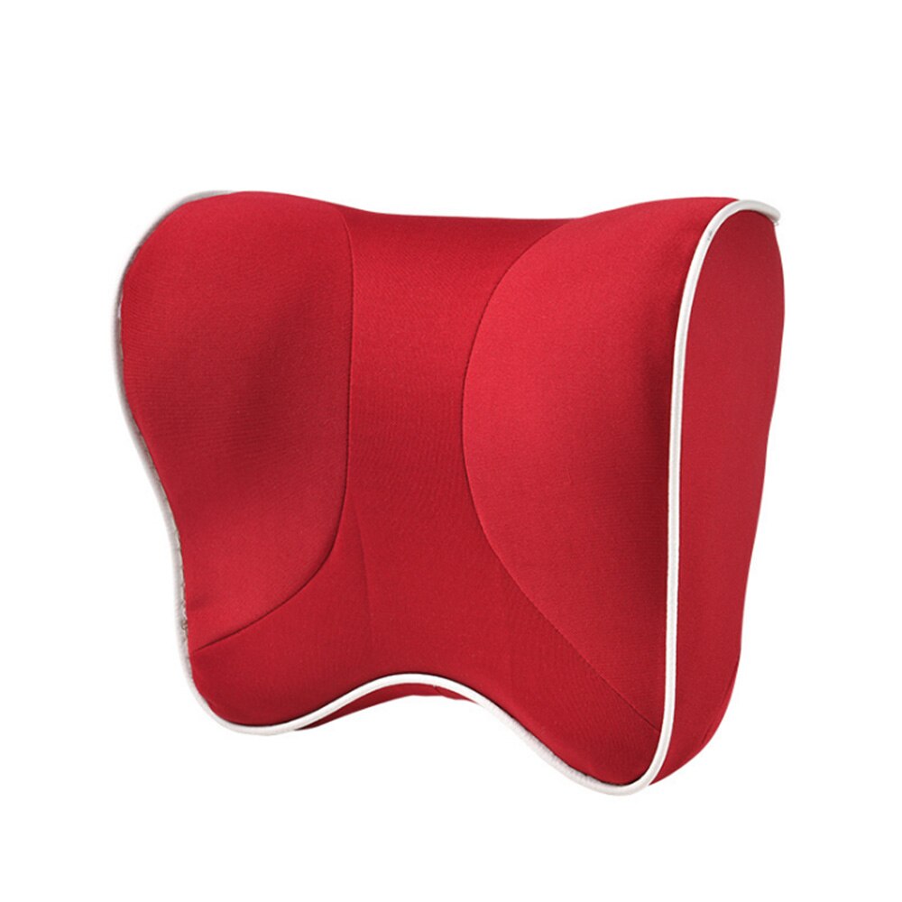 JINSERTA Car Safty Accessories Neck Pillow Adjustable Head Restraint Auto Seat Back Travel Pillow for Audlt Children: Red-Neck