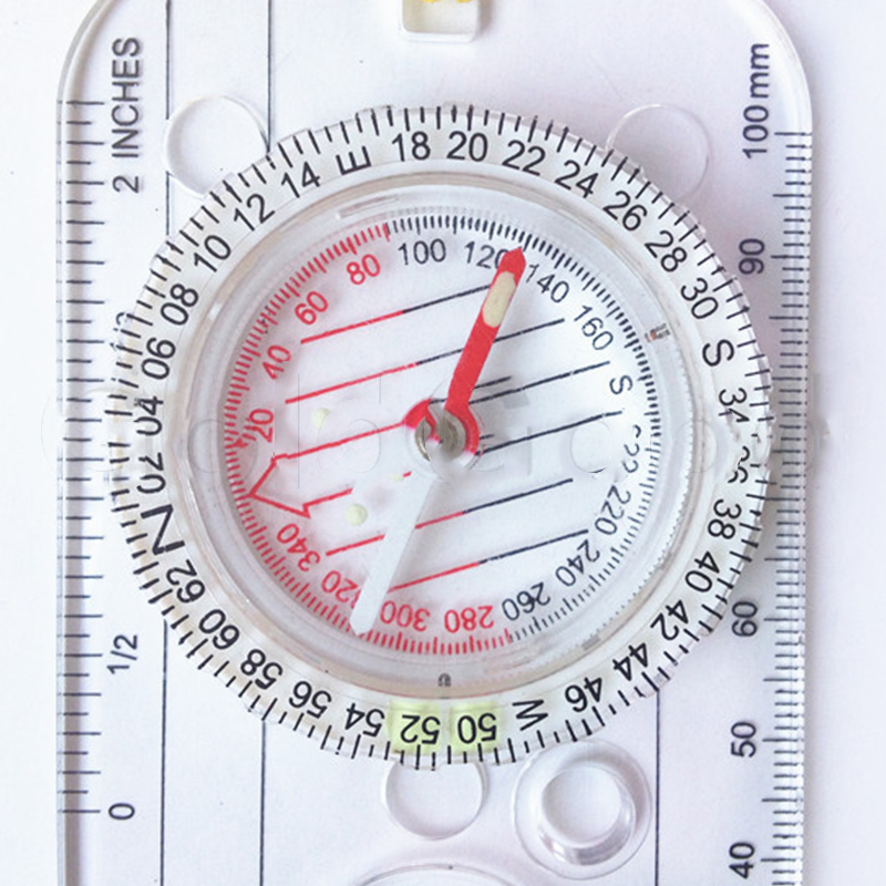 Competition Orienteering Compass Car Camping Hiking Pointing Guide Transparent Luminous Scale Compass Map Ruler: 1