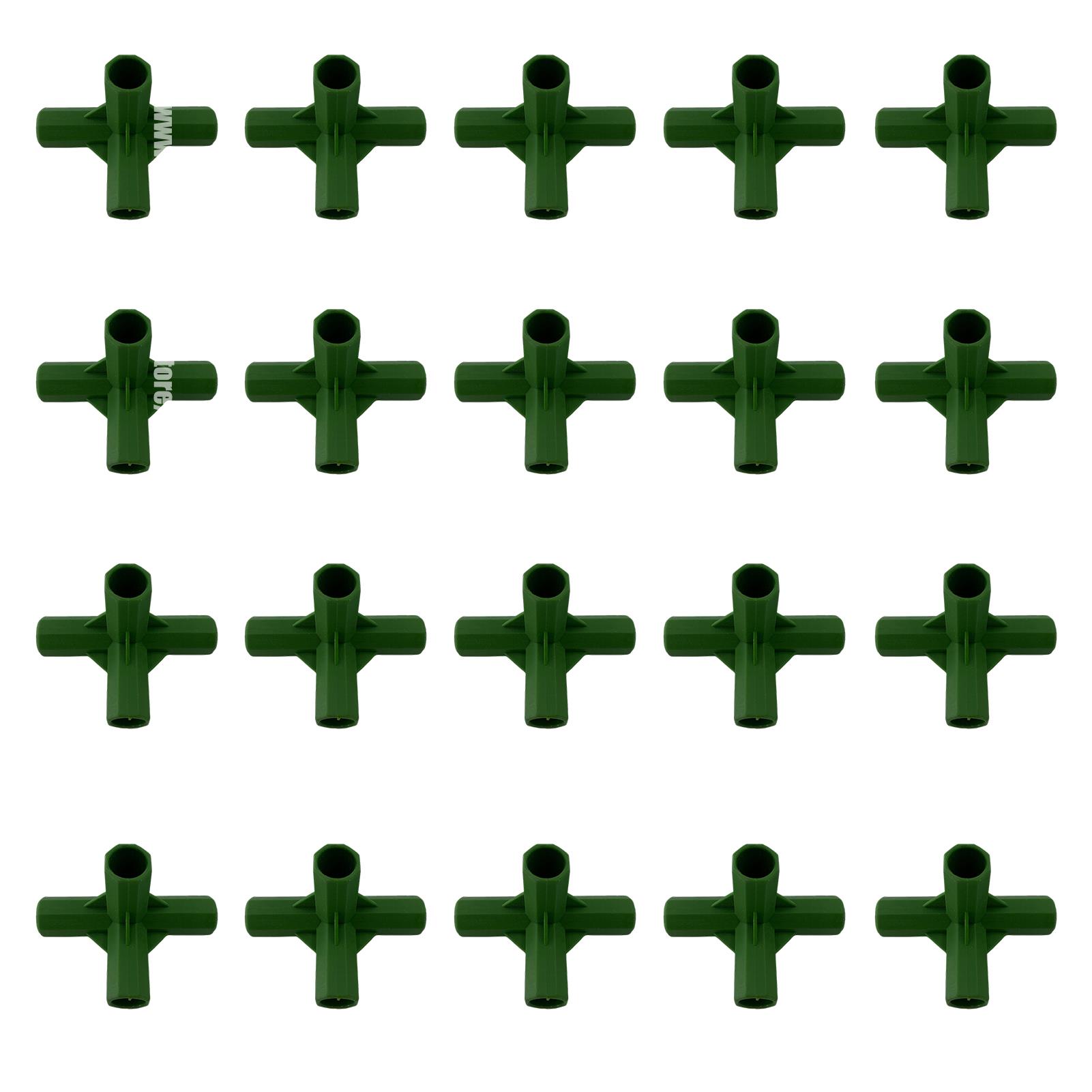 11MM Plastic Garden Pillar Connectors Greenhouse Frame Joints 3Ways 4Ways Tee Connector Plant Shelf Support DIY Fittings: 20pcs 3D 4ways