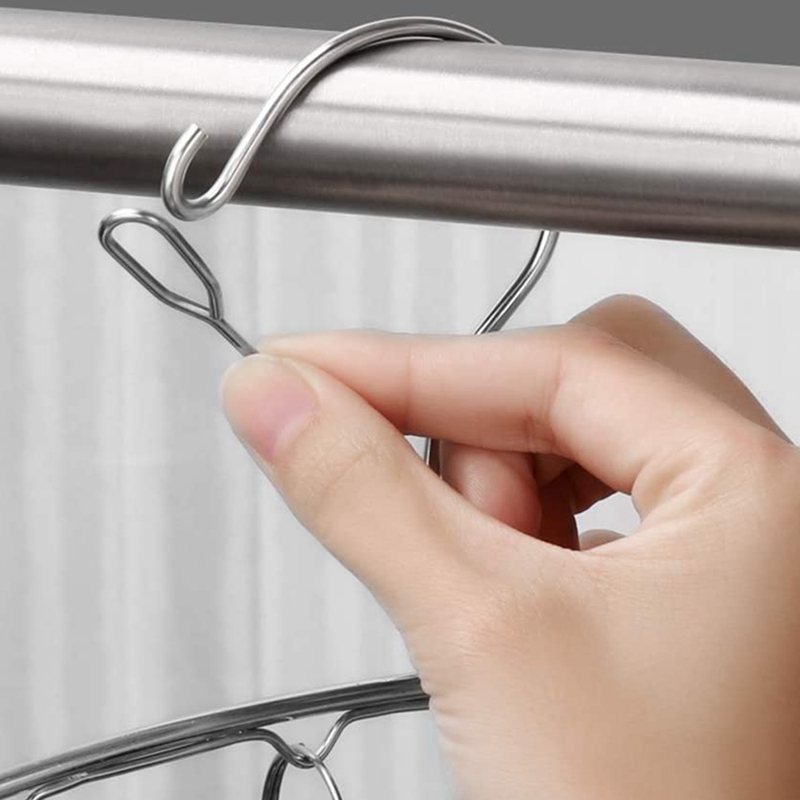 Support de séchage de vêtements en acier inoxydable, cintre à linge (avec 20 Clips), pour le séchage des chaussettes, soutien-gorge, serviettes, sous-vêtements, lot de 3
