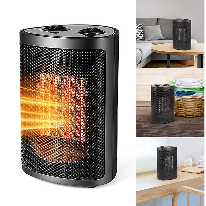 1500W/750W Portable Electric Room Heater with 3 Adjustable Modes and Overheat Log Flame Effect Warm Air Heater Fan