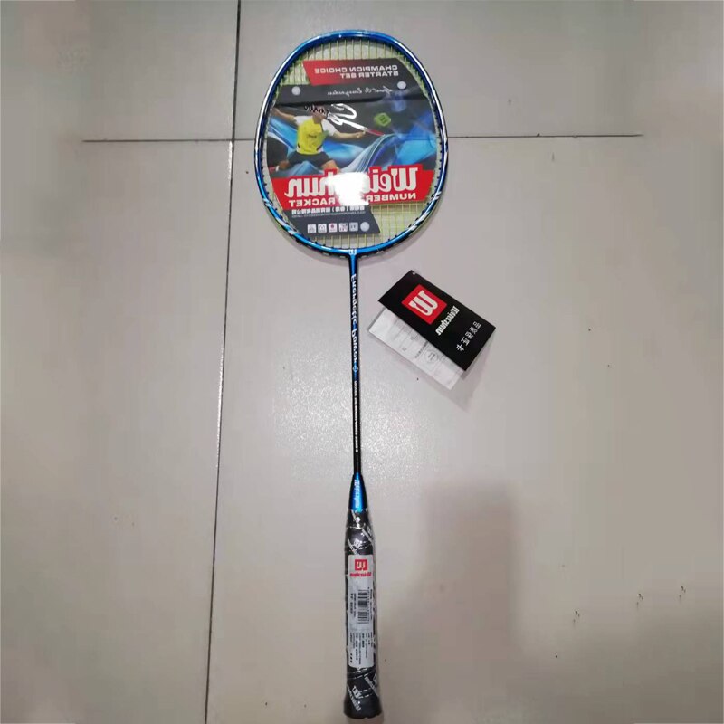 Badminton Rackets Set Ultra Light Double Badminton Racquet Titanium Ferroalloy Lightest Playing Badminton -40: Blue 1pc