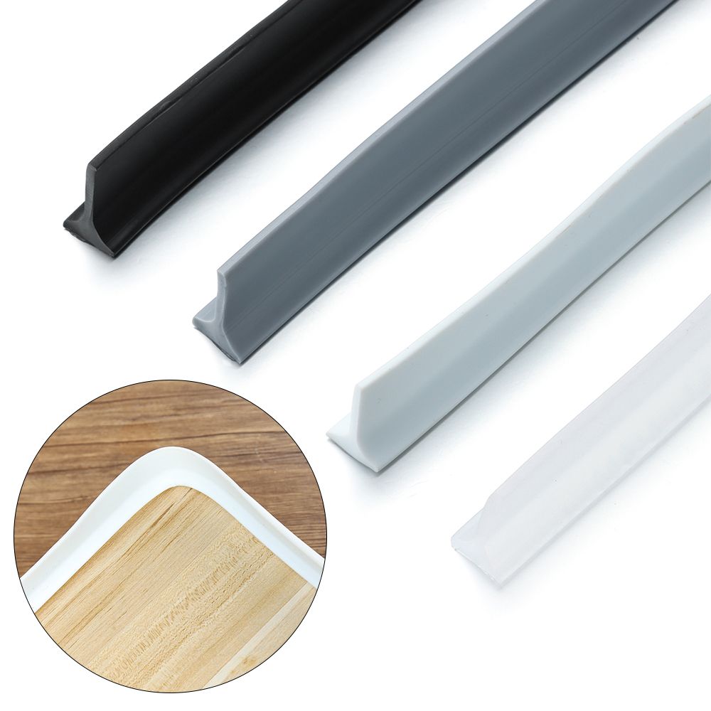 Multi-size Color Silicone Bathroom Water Retaining Strip Washing Machine Basin Stove Dry and Wet Separation Shower Dam Barrier