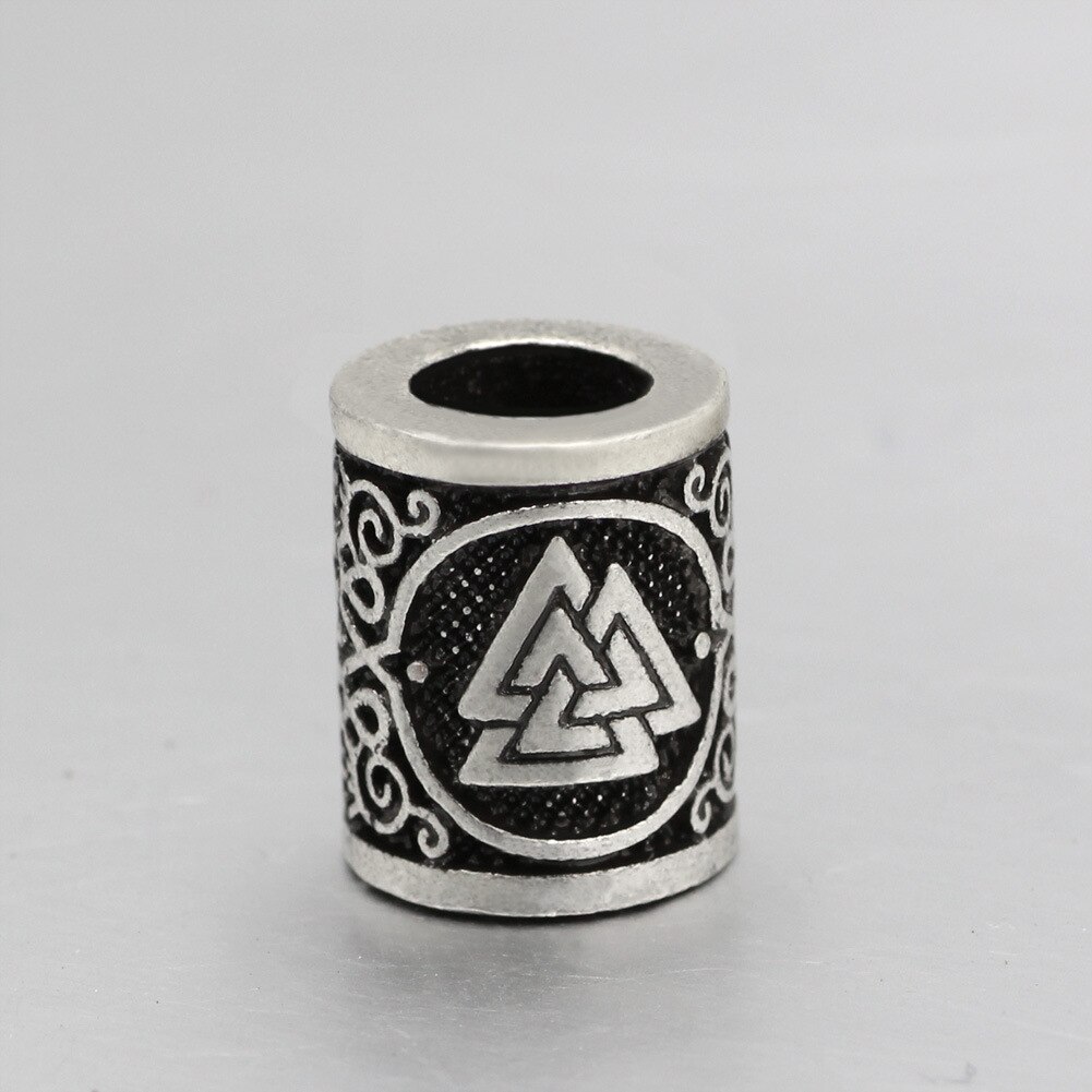 Retro vintage sølv metall hår flette dreadlock skjegg perler ringer hår flette klips mansjetter ringer flette hår tilbehør: Nr. .6