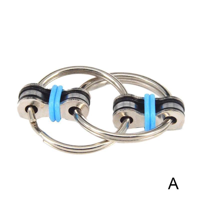 Hand Spinner Key Ring Sensory Toys Chain Vent Toy Metal Puzzle Autism Chain Fidget Toy Stress Relieve Spinner Key Ring: A