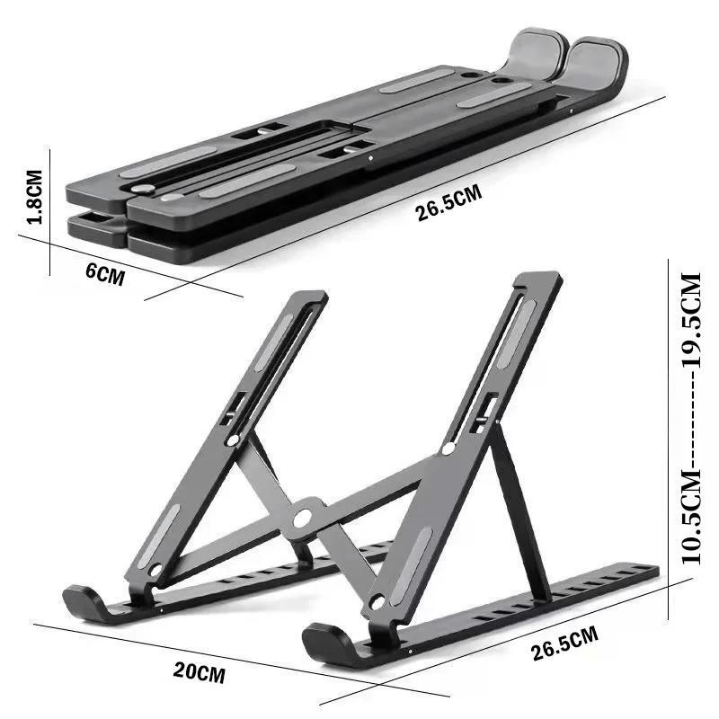 Opvouwbare laptopstandaard Verstelbare draagbare notebookbeugel Ondersteuningsbasis ABS Plastic houder voor laptops Accessoires Handig