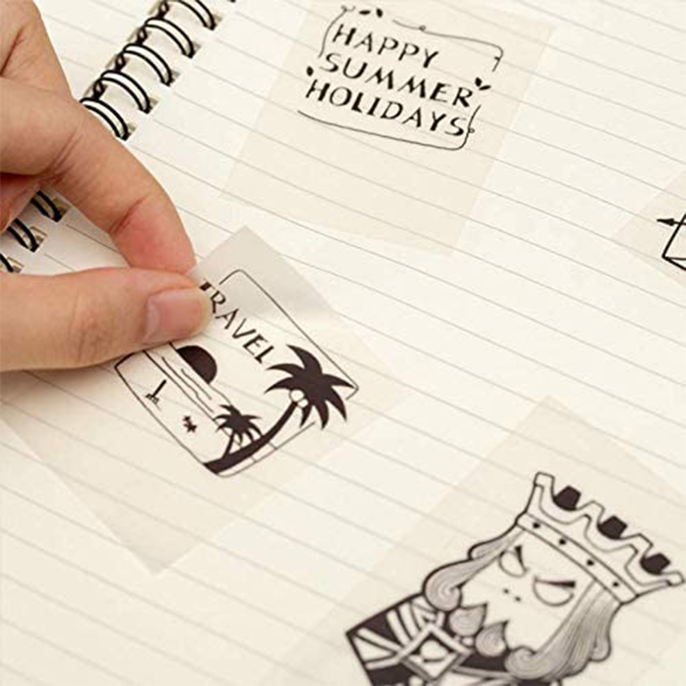 Transparent Adhesive White Sticker Transparent Thermal Paper for Phomemo M02/M02 Pro/M02S Printer Printable Sticker Photo Papers