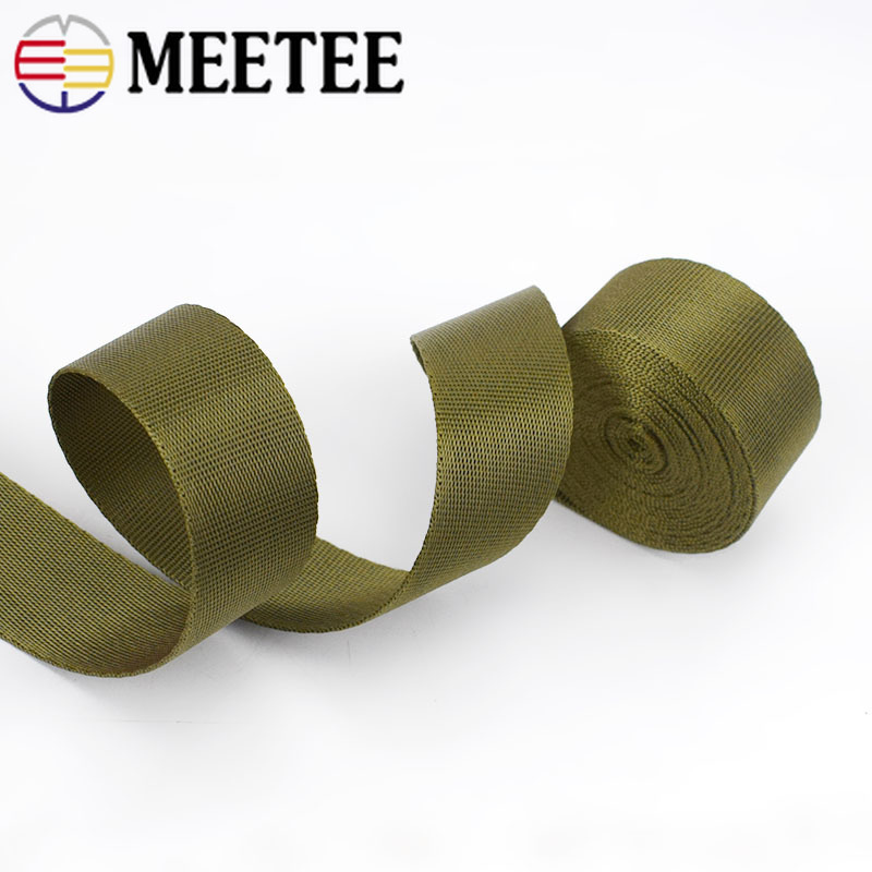 5M 0.7Mm Dikke 25Mm Polyester Nylon Spanbanden Lint Band Outdoor Rugzak Tas Strap Diy Halsband Knapsacktapes bias Binding