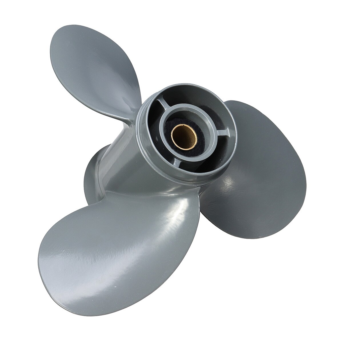 Aluminum Alloy Propeller R Rotation 3 Blades 8 Spline Tooths Gray For Honda Outboard Engine 8-20HP 9 1/4 x 9 58130-ZV4-009AH