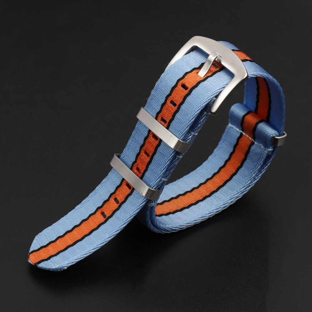 På niveauet blødt bærende urrem 22mm nato-rem nylon urrem armbåndsur tilbehør til omega james bond 007 # e