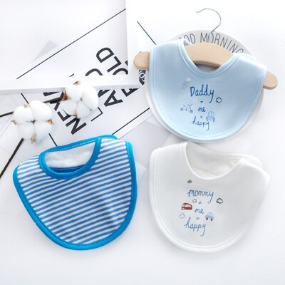 Newborn Cotton baby bibs panda absorbent cloth baby stuff baberos babador bavoir bib slabbetjes bavette baby boy girl Accessory: blue baby bibs