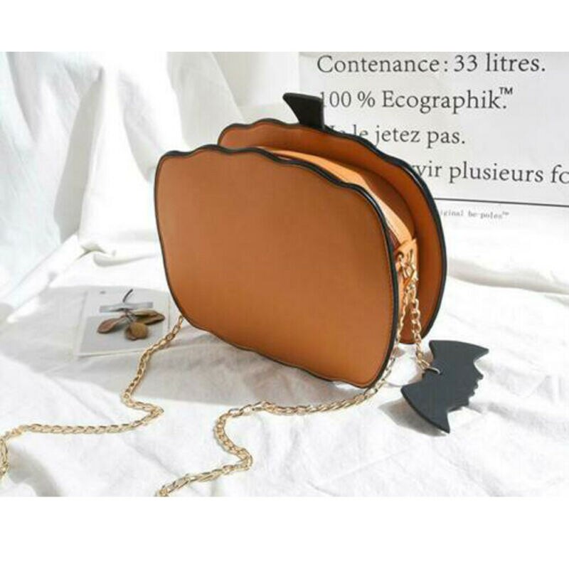 Funny Lovely Pumpkin Handbag Halloween Candy Bag Girls Shoulder Messenger Bag Ladies Messenger Shoulder Bag Casual Purse Handbag