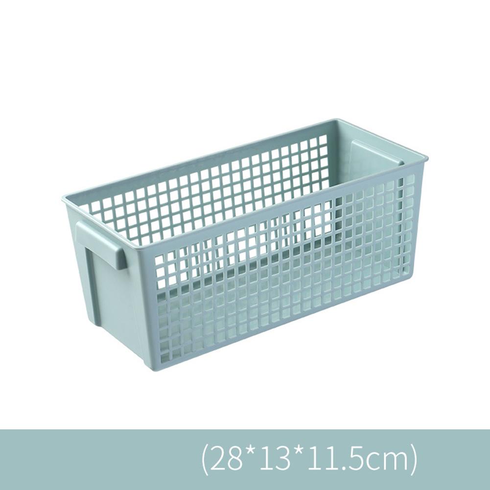 Desktop Storage Basket Snack Storage Container Rectangular Sundries Box Cabinet Storage Bins for Kitchen Food Pantry Bathroom: light green-Small