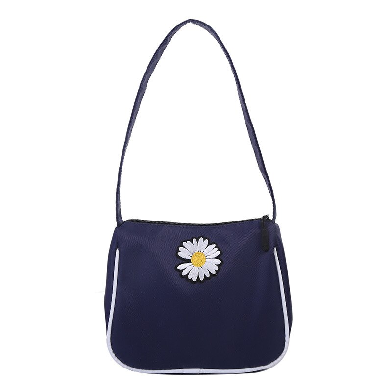 Canvas Kleine Tas Van Vrouwen Om Van Golf Van Zuid-korea Wilde Nylon Borduurwerk Schouder: blue