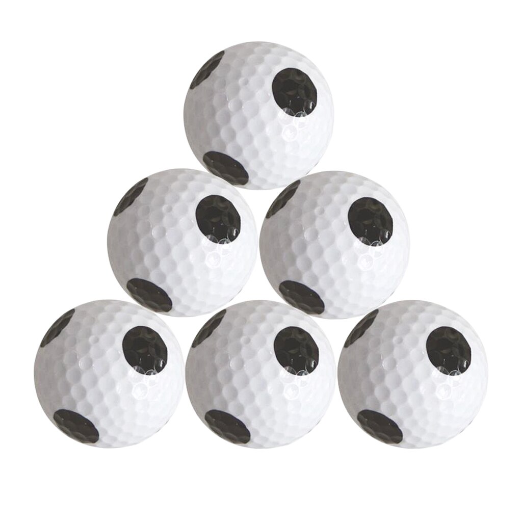 6 Pieces Golf Practice Ball 42mm Rubber Double Layers Golf Training Balls