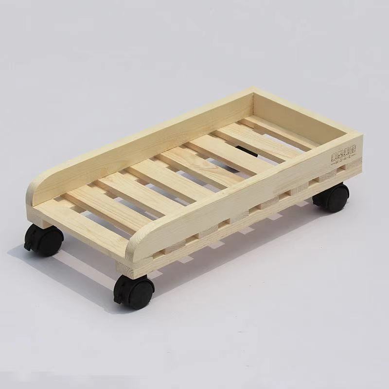 Solid wood computer host tray PC host bracket Mobile cooling CPU holder