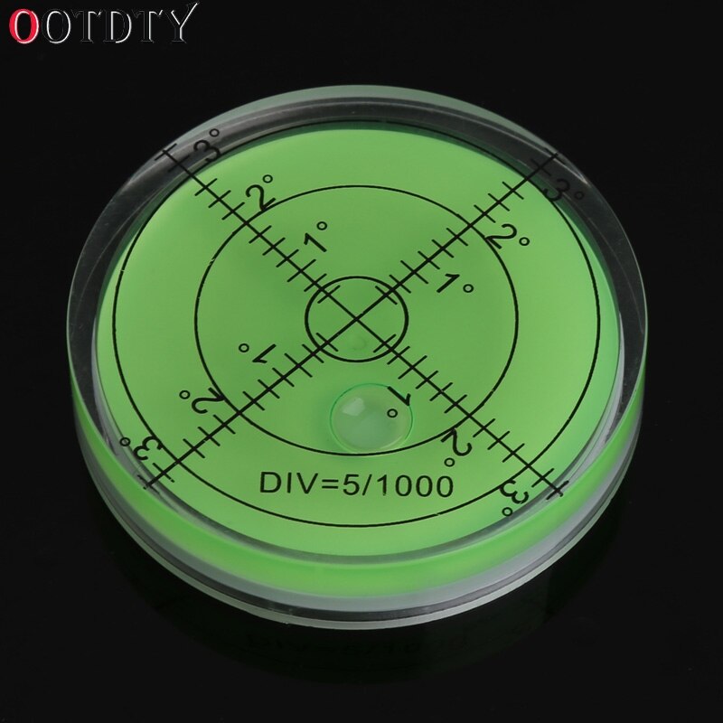 OOTDTY 60mm Large Spirit Bubble Level Degree Mark Surface Circular Measuring Bulls Eyes