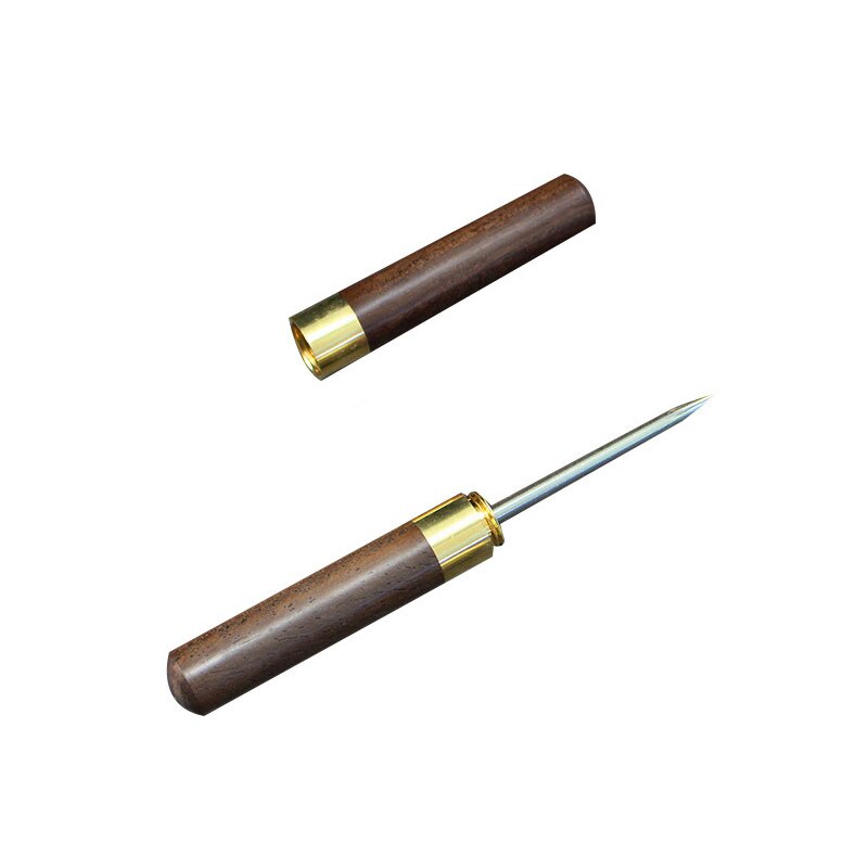 Cuchillo de madera maciza con aguja para té, ébano y herramienta especial de palisandro, utensilios de ceremonia: 03