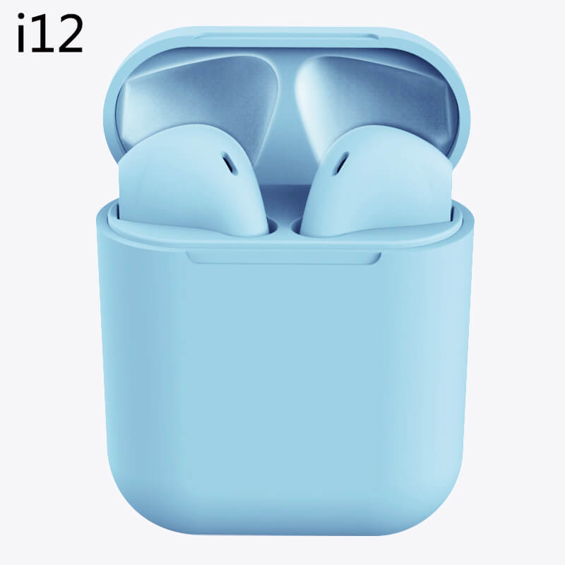 TWS Earbuds Wireless Bluetooth Earphones i7s i12 5.0 Stereo Sport In-Ear Multifunctional Headsets With Microphone 【Upgrade】: i12-Blue