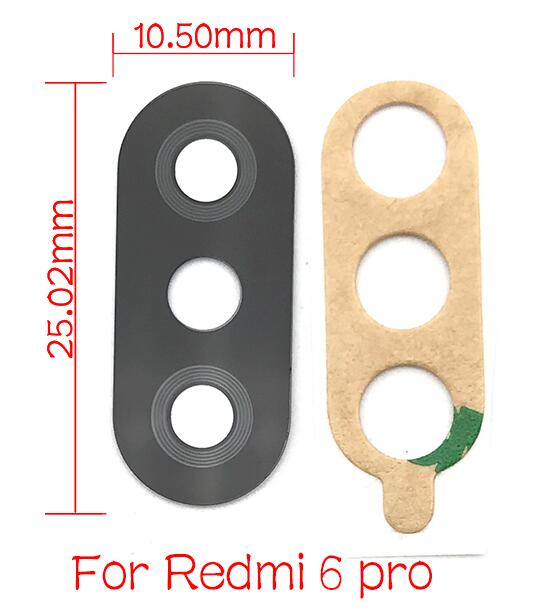 For Xiaomi Redmi Note 7 6 5 5A 6A Pro PLus S2Rear Back Camera Glass Lens Cover with Glue Sticker: Redmi 6 Pro