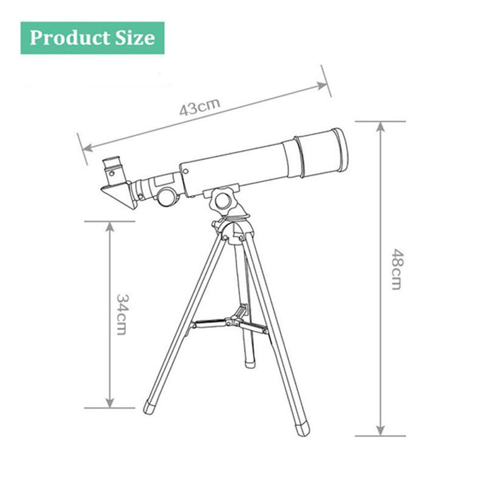 Astronomical Telescope, Equipped With A Tripod Refractor Telescope, High Zoom, Suitable For Astronomical Space