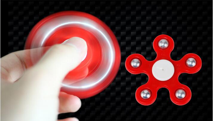 5 Hoek Spinner Vinger Spinner Hand Spinner ABS Spiner Komt Anti Stress Speelgoed: Rood