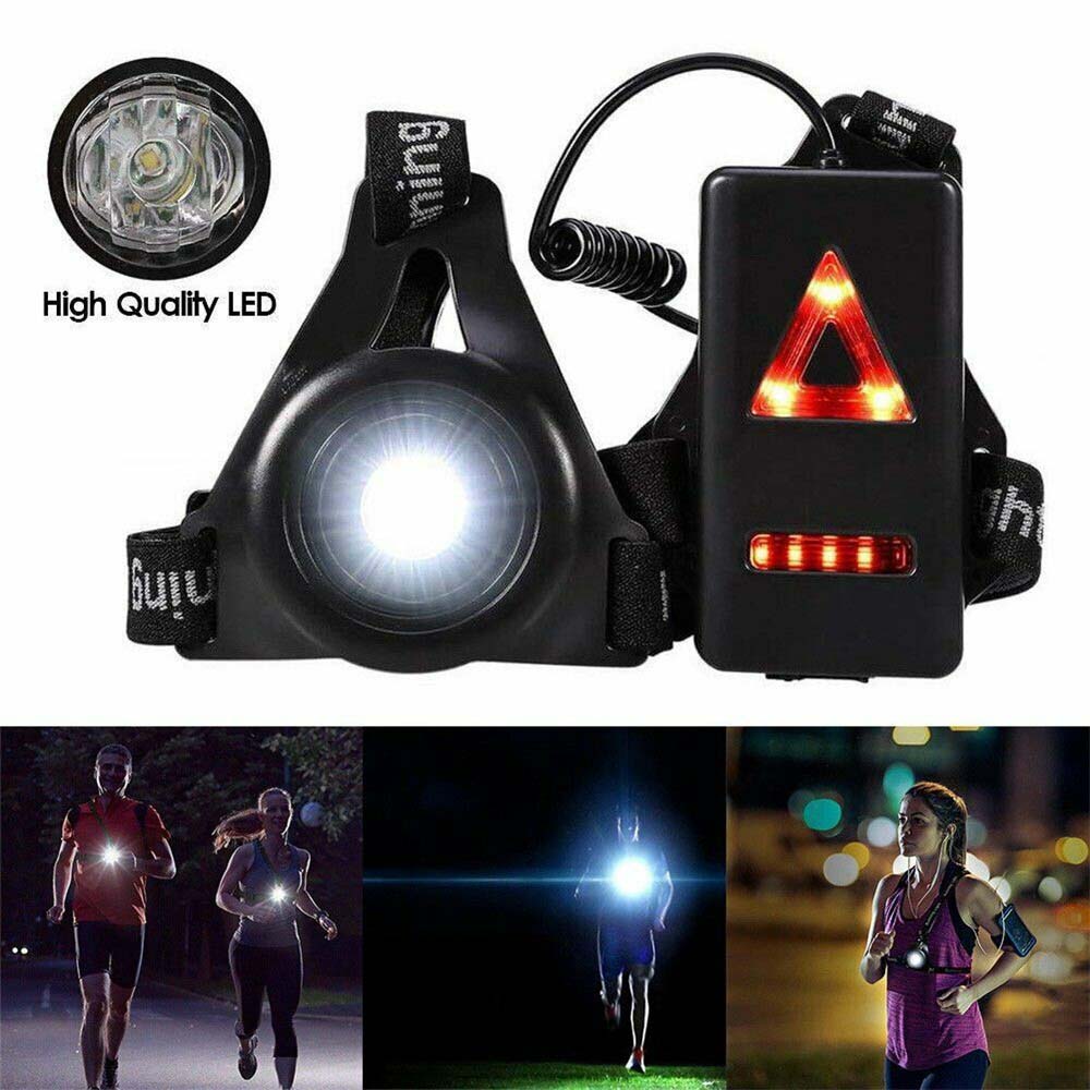 Running Chest Light USB Rechargeable LED Night Running Portable Flashlight Waterproof Outdoor Sports Safety Warning Light