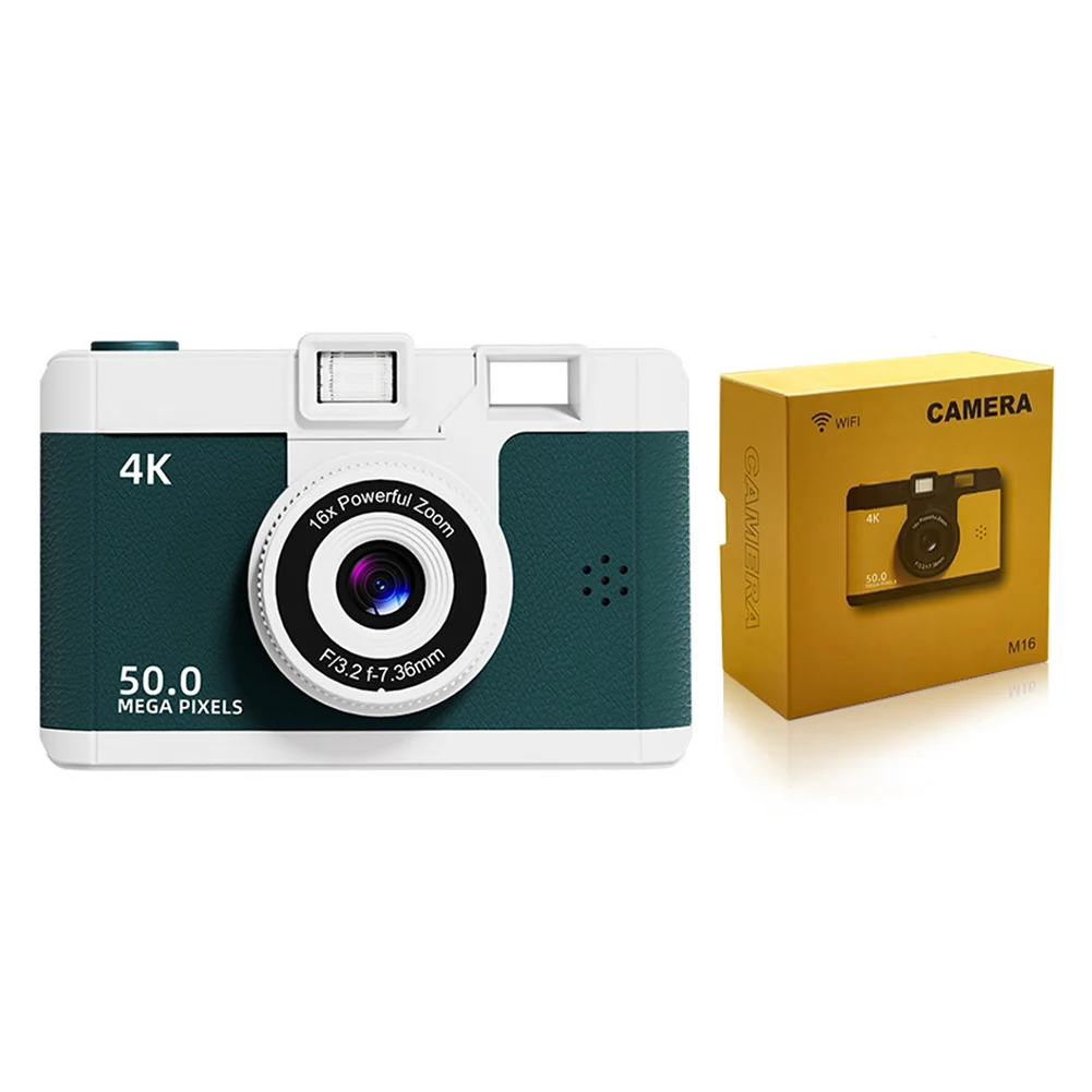 Macchina fotografica doppia Fotocamera Fotocamere a punti retrò Fotocamera digitale HD 1080P Regali di compleanno per bambini Scheda Audio e video: Rosso