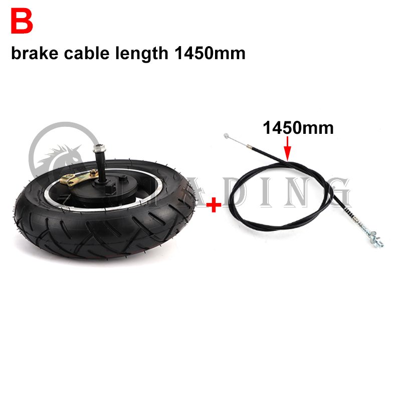 Elektro Rolle 10x2,50 Rad 10 Zoll Luftreifen mit Teleskop bremst Rommel brems kabel 10*2,50 Aluminium Rad: verrotten