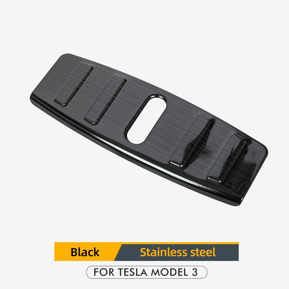 Lot De 3 Autocollants Pour Tesla Model Y - Volant, Coffre Avant Et Arrière - Noir Mat
