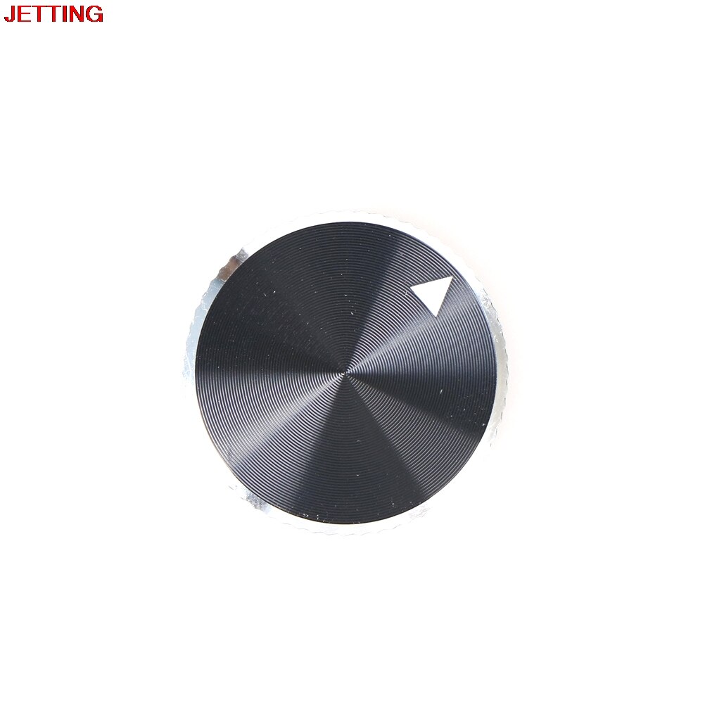 bouton de potentiomètre de contrôle rotatif en aluminium noir Dia 25mm x 15.5mm de
