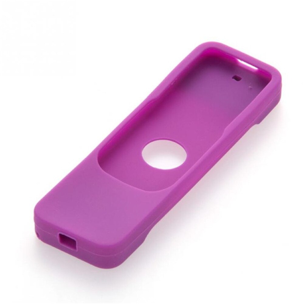 Coque de protection en Silicone coloré pour télécommande Apple TV 4, housse anti-poussière étanche: Purple