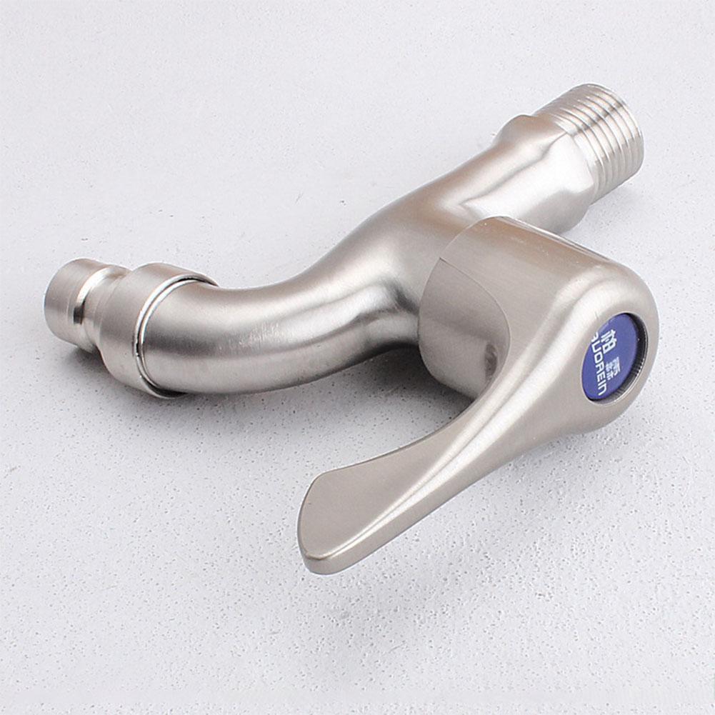Stainless Steel Water Faucet Wall Mounting Ceramic Core Water Tap for Washing Machine