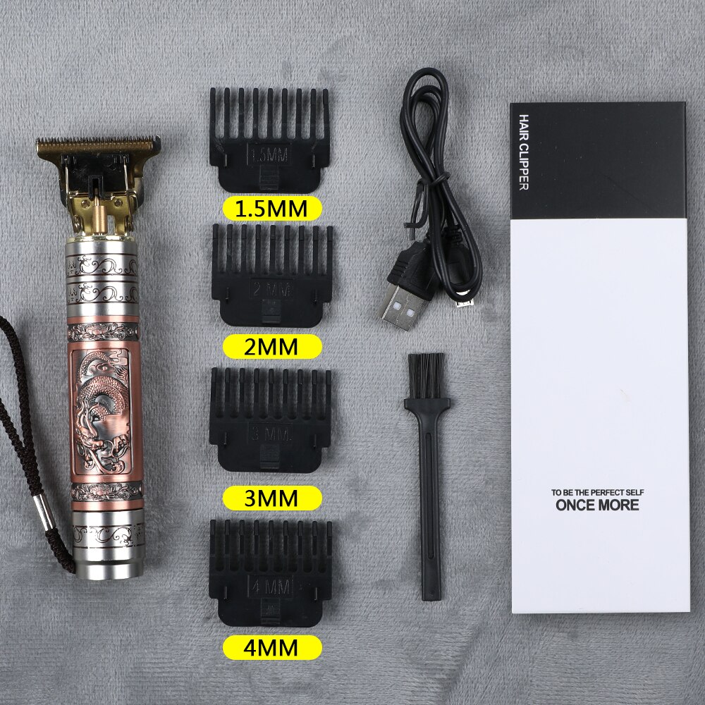 Cortadora de pelo para hombre, afeitadora de barba sin cabeza, maquinilla de afeitar eléctrica, inalámbrica, corte USB, barbería cortapelos cortar pelo corta pelo hombre barba hair peluquería: zhu black