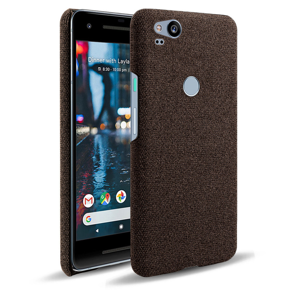 Capa de tecido para google pixel 2, capa slim retrô, capa rígida de telefone para google pixel 2 pixel2 5.0 &quot;, coque funda capa: For Google Pixe 4 / Brown