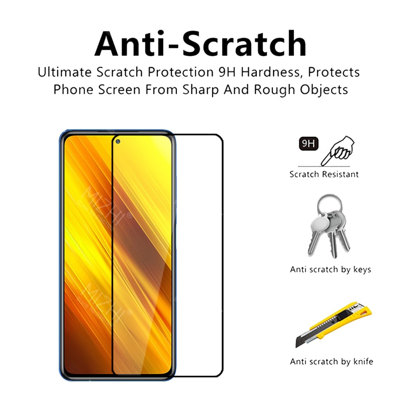 2Stck schutz glas für poco x3 fallen für xiaomi pocophone poco x3 x 3 pocox3 gehärtetem glas xiomi xaomi abdeckung