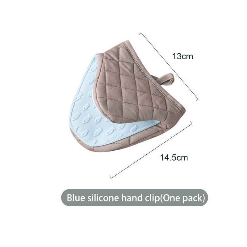 Manoplas calientes para horno, almohadilla aislante para microondas, utensilios de cocina, engrosados, aislantes del calor, 1 unidad: One Piece-Blue 1