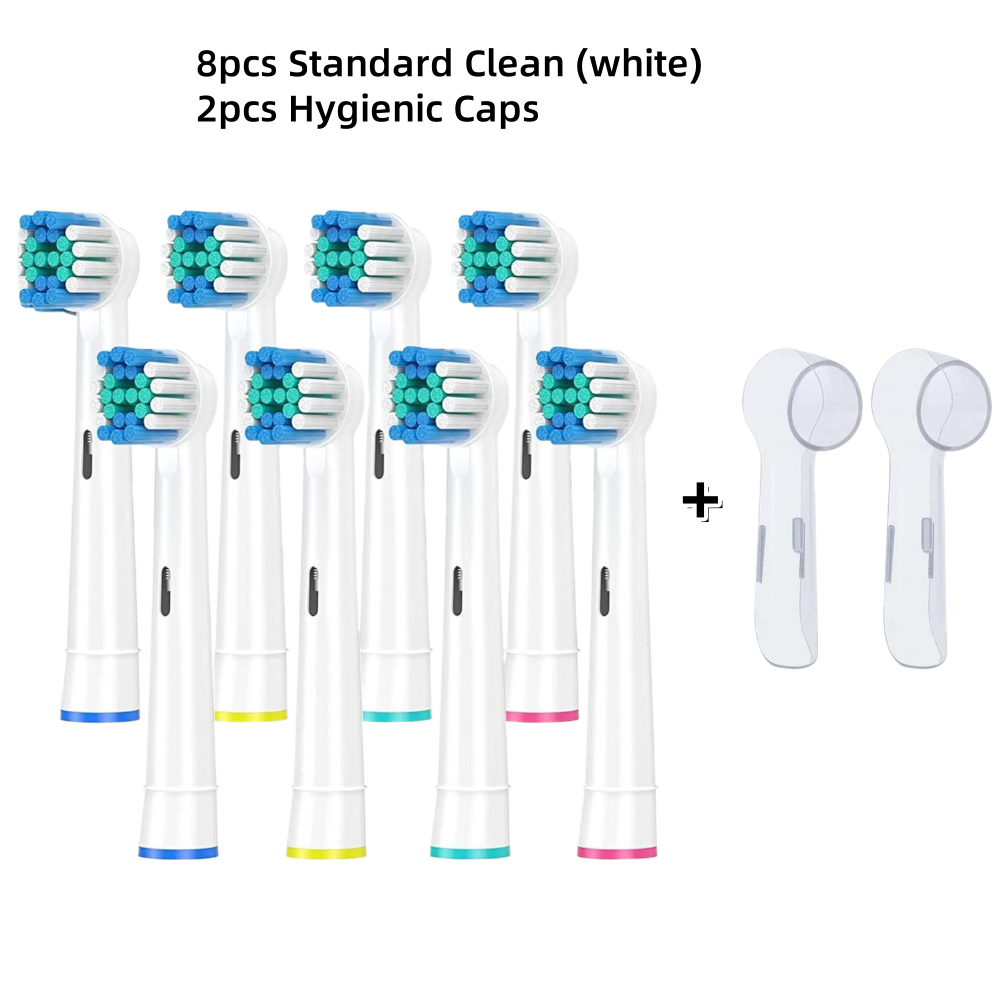 Compatibel met Oral B elektrische tandenborstel vervangende opzetborstels, precisie schone opzetborstel navullingen geschikt voor Oral B Pro: Blauw