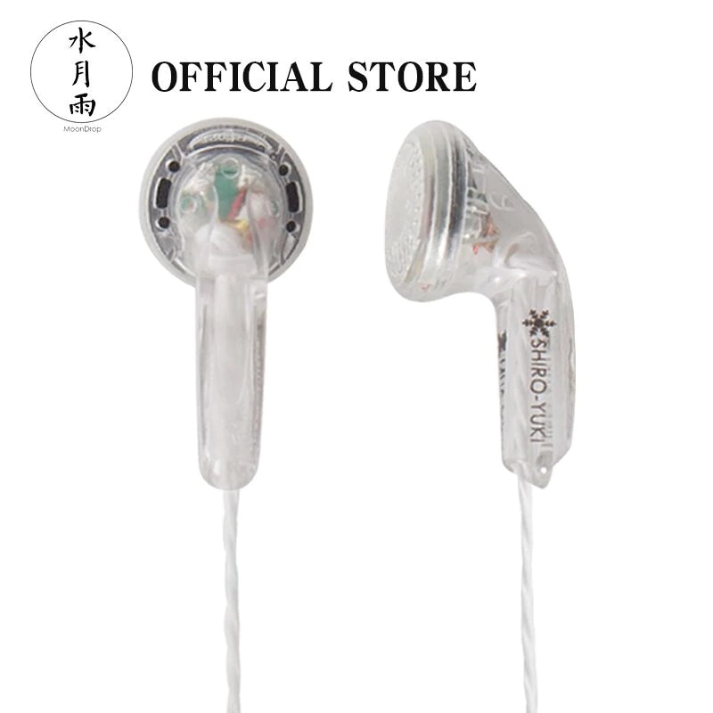 Moondrop ShiroYuki White Snow HiFi Dynamic Earbuds Line Type Earphones