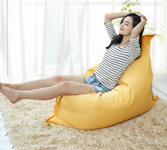 Fabriek Luie Sofa Zitzak Eenvoudige Moderne Enkele Kinderen Junion Sofa Bed Kan Worden Gevouwen, woonkamer Zitzak-Cover Alleen