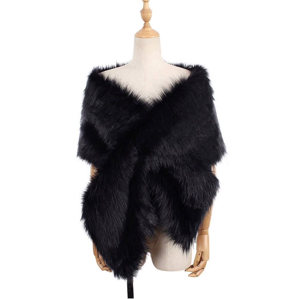 Vrouwen Deluxe Faux Fur Sjaal Vintage Schouder Wrap Stole Warme Sjaal Voor Avondjurk 1920 S Flapper Cover Up winter Cape