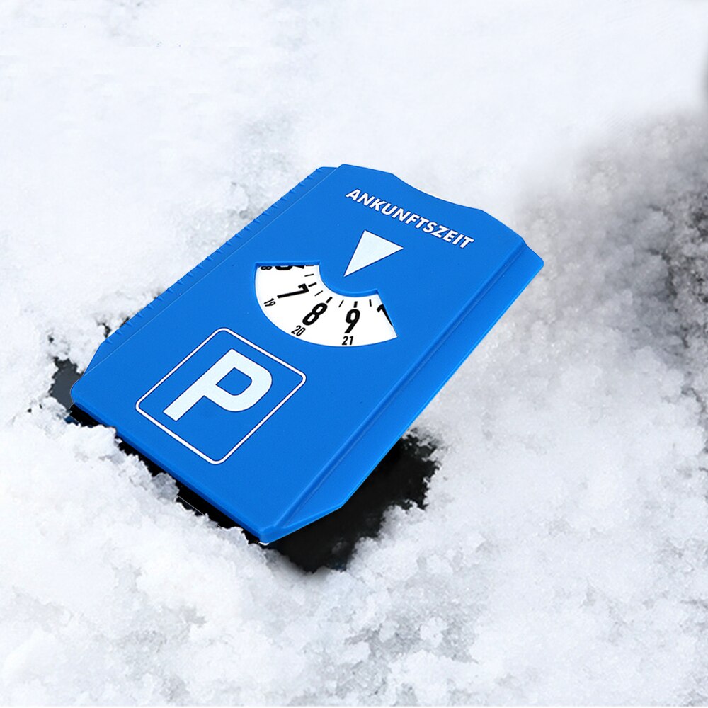 Raspador de hielo para parabrisas de coche, pala de nieve, pantalla de tiempo, disco de tiempo de estacionamiento, señal de tiempo de retorno, Nota de tiempo, quitanieves, herramientas de tiempo de estacionamiento